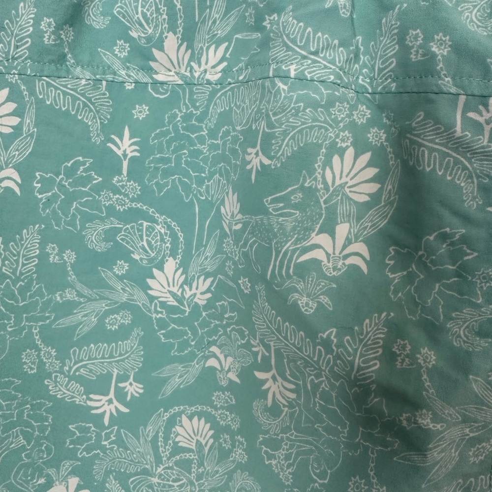 Patagonia Baggies 5” shorts women’s sz XL teal pattern pockets activewear hiking - Picture 3 of 4